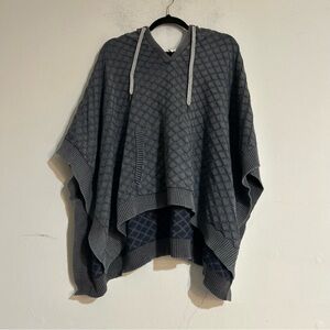 Carbon2Cobalt Portico Poncho Pullover Hoodie Small/Medium Lagenlook Oversized